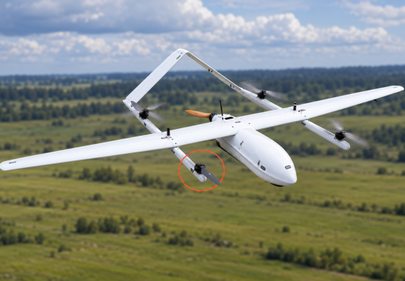 VTOL-дрон с остановленным винтом