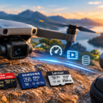 Три microSD-карты на закатной скале